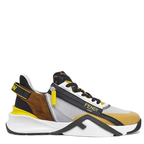 FENDI/芬迪 男士拼色尼龙Fendi Flow字母低帮运动鞋7E1392AD7VF1C2F