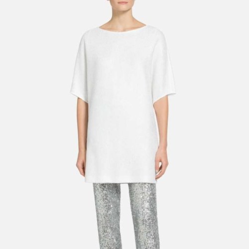 St.John/盛蔷奢华纹理针织女士短袖T恤K520051