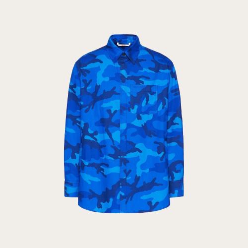  VALENTINO华伦天奴 22年秋冬 男士 夹克 SURCHEMISE EN COTON A_VEC IMPRIMé CAMOUFLAGE ET B