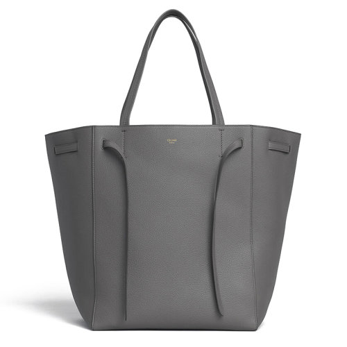 CELINE/赛琳 经典PHANTOM系列 灰色荔枝纹小牛皮中号手提单肩托特购物包 189143TNI.10DC