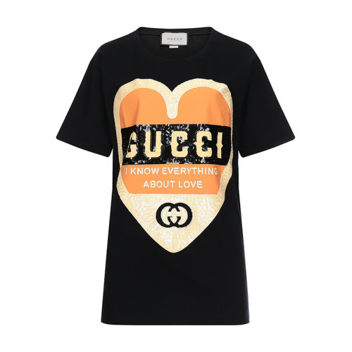 GUCCI/古驰 爱心印花 女士短袖T恤 492347 XJB72
