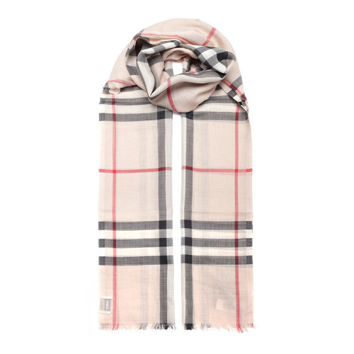 BURBERRY/博柏利 【20春夏新款】男女同款 中性驼色经典格纹羊毛围巾围脖 8015407