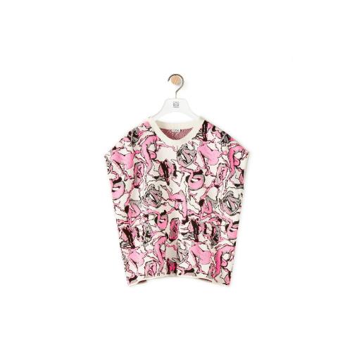  LOEWE罗意威 22年秋冬 男士 针织衫 Sleeveless jacquard sweater H526Y14KAQ-8905