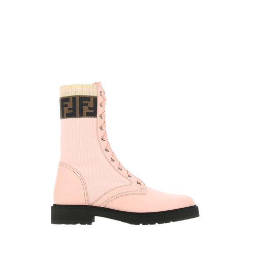 FENDI/芬迪  女鞋 时尚 女士粉色系带高筒靴 8T6780A3H4F1C3A HKY012467