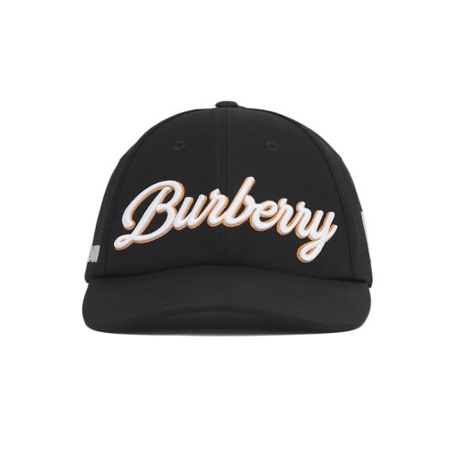 BURBERRY/博柏利 22年秋冬新款 男女同款海军蓝色纯棉刺绣蒙太奇装饰嘎巴甸棒球帽鸭舌帽80562751