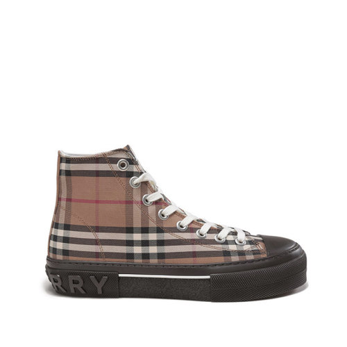 BURBERRY/博柏利 【22秋冬新款】 男款织物高帮系带休闲运动鞋帆布鞋Vintage格纹 80556611