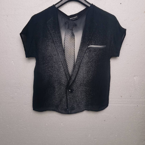 Emporio Armani/安普里奥阿玛尼 （黑色系）混色女士短袖上衣