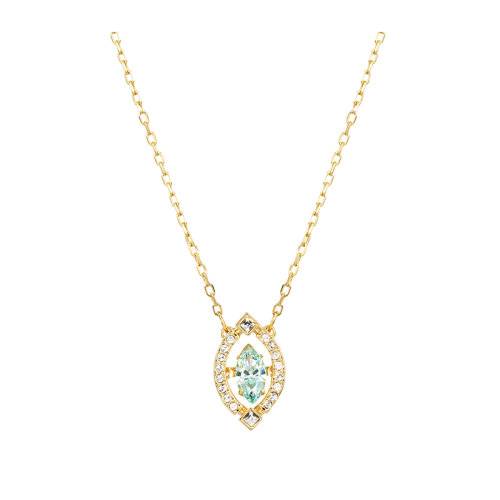 Swarovski/施华洛世奇 SPARKLING DANCE系列 女士绿色仿水晶石跳动的心项链吊坠锁骨链 多色可选