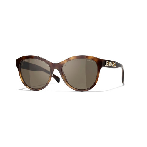 Chanel/香奈儿 22年春夏新款 Pantos系列 女士棕色镜片玳瑁色醋酯纤维镜框太阳眼镜墨镜A71434X08101S1366