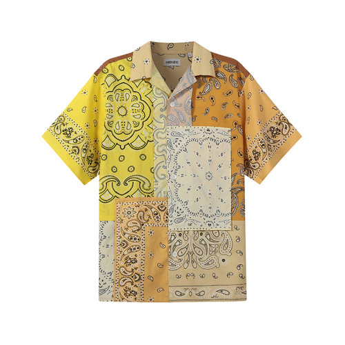 KENZO/高田贤三【22春夏新款】男士棉质宽松版休闲短袖衬衫 5CH144 9F5