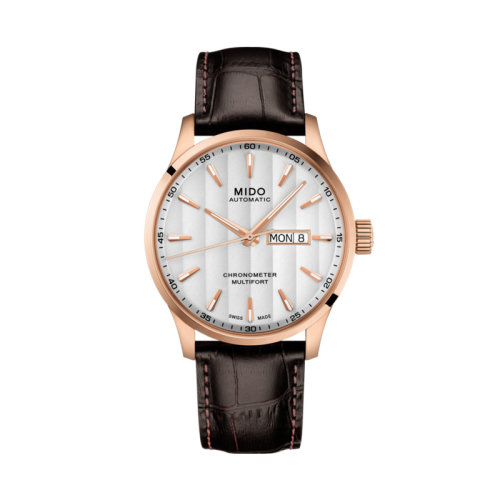 mido/美度 舵手系列新款自动机械男士棕色皮表带腕表42毫米 M038.431.36.031.00