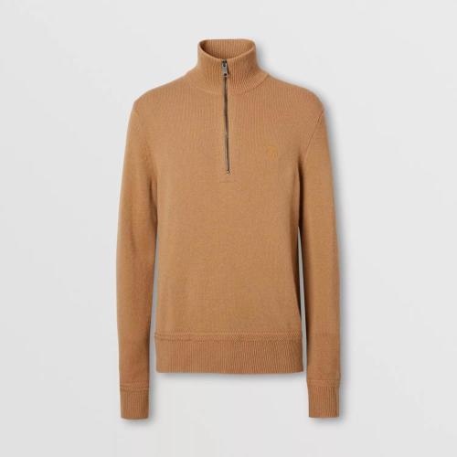  BURBERRY 22年秋冬 男士 专属标识图案高领羊绒针织衫 80379841 预定商品1-3周发货