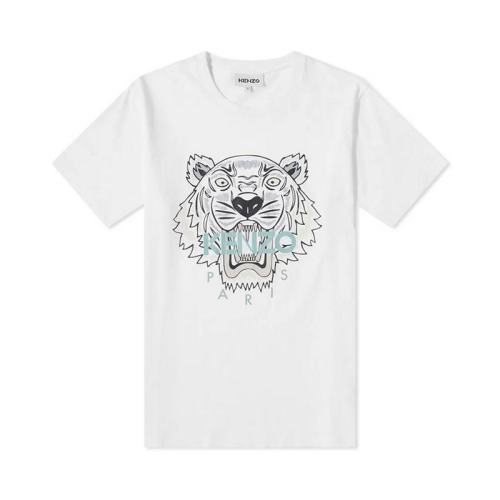  KENZO/高田贤三 男士白色虎头图案圆领T恤 FA65TS0204YA-01 PLFSX