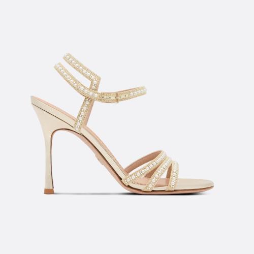  DIOR迪奥 22年春夏 女士 高跟凉鞋 Sandale a talon Dior Gem KCQ701PRM_S49K