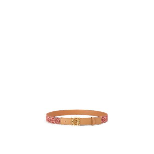  LOEWE罗意威 22年秋冬 女士 腰带 Anagram belt in jacquard and calfskin E619Z26X01-2599