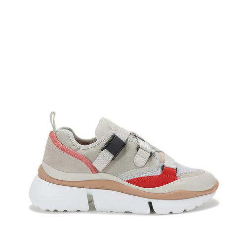 CHLOE/克洛伊 2021款 女士织物/配皮SONNIE低帮运动鞋休闲鞋 CHC18A051183