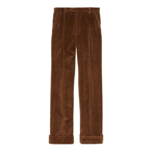  GUCCI古驰 22年秋冬 男士 天鹅绒灯芯绒混纺长裤 710545 ZAJYG 2307