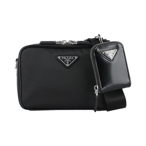  PRADA/普拉达 男士黑色皮革斜挎包 2VH070 789 F0002 PLSX