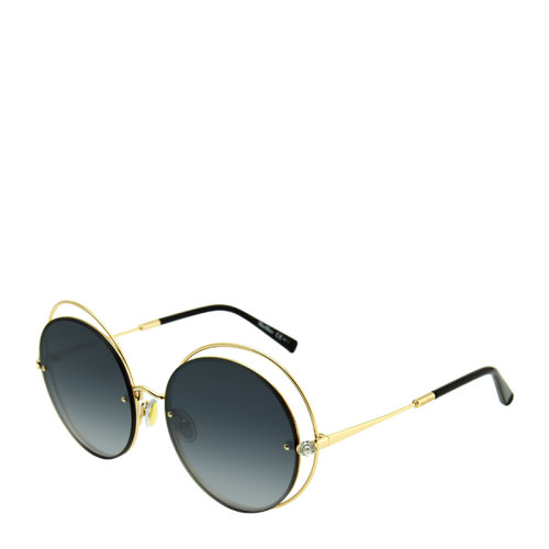 MaxMara/麦丝玛拉 复古 圆形 亮钻 装饰 合金 镂空 镜框 女士 太阳镜 3色可选 墨镜 眼镜 MMSHINE I 56mm