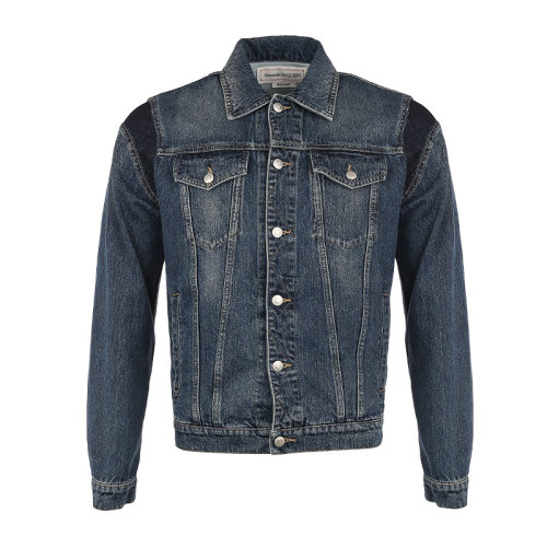 Alexander McQueen/亚历山大麦昆男士夹克牛仔外套654805QRY75