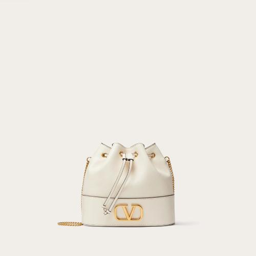  VALENTINO华伦天奴 22年秋冬 女士 单肩包 MINI SAC SEAU VLOGO SIGNATURE EN NAPPA A_VEC CHA