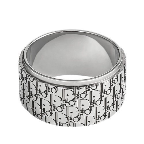 DIOR/迪奥 男士银质环绕OBLIQUE图案戒指R0893HOMST_D990