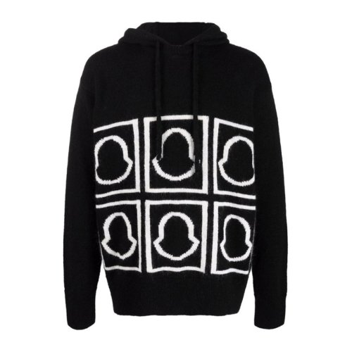  Moncler/蒙克莱 男士黑色羊毛卫衣 9C00013 M1240 999 PLFSX