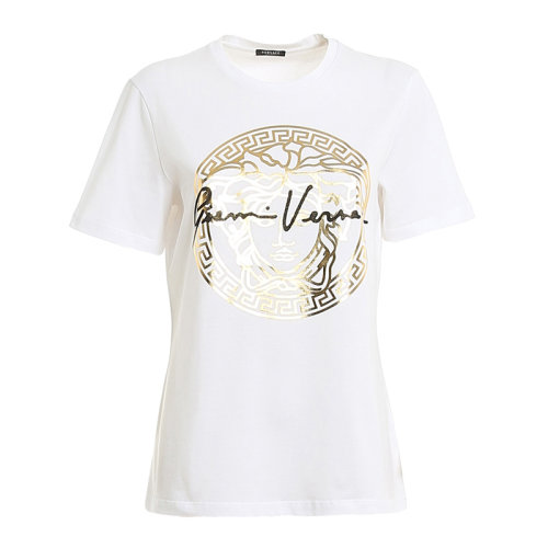 VERSACE 范思哲 女士 服装  圆领美杜莎圆领图案棉质T恤 女士短袖T恤