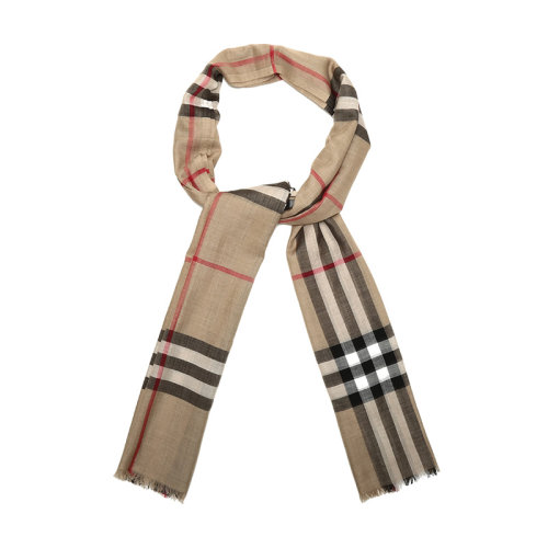 BURBERRY/博柏利 男女通用款绵羊毛/桑蚕丝围巾丝巾 80184681