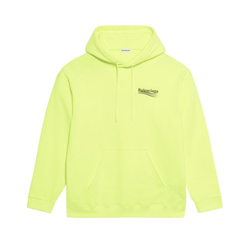 Balenciaga/巴黎世家 荧光黄棉质连帽长袖卫衣 578135TJVD47110 ZWJ0012CD