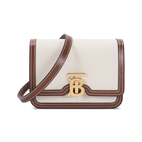 BURBERRY/博柏利  女款织物/配皮迷你单肩斜挎包锁扣包 80393641