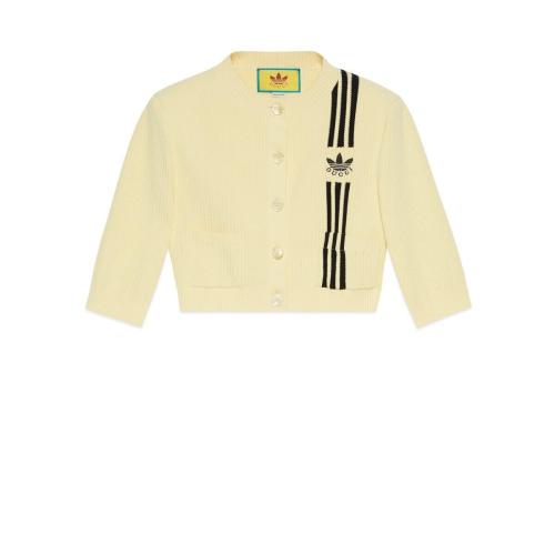  GUCCI古驰 22年秋冬 女士 adidas x Gucci联名系列短款开衫 693785 XKCDQ 7467
