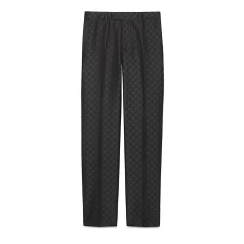  GUCCI古驰 22年秋冬 男士 羊毛真丝马衔扣紧身裤 720965 ZAKIT 1000