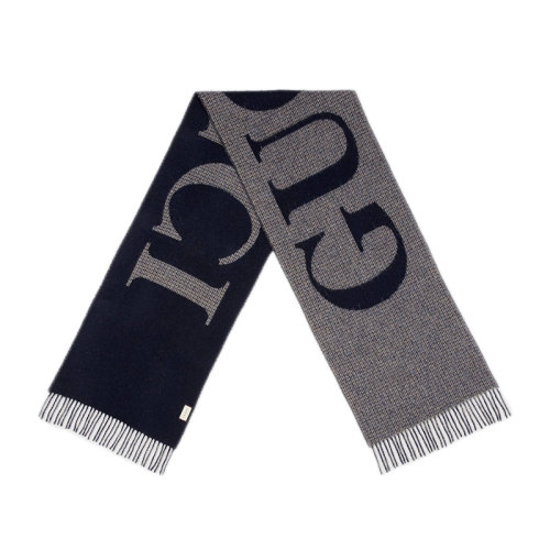 GUCCI/古驰 深灰色提花羊毛混纺围巾 644403 4GA41 4368