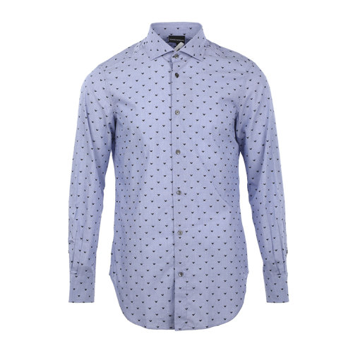 Emporio Armani/安普里奥阿玛尼22年全幅徽标男士长袖衬衫 3L1C861NBSZ