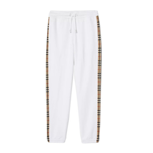 Burberry 博柏利 女士服装 白色抽带休闲裤 女士休闲裤