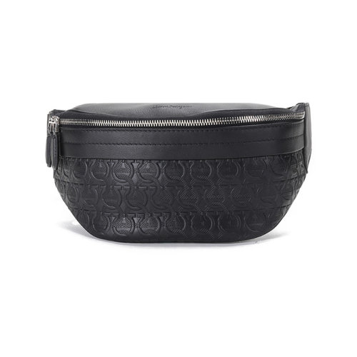 Salvatore Ferragamo/菲拉格慕  男士牛皮GANCINI胸包斜挎包腰包 24A425