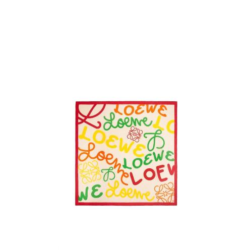  LOEWE罗意威 22年秋冬 女士 围巾 LOEWE scarf in cotton and silk F606257X92-3527