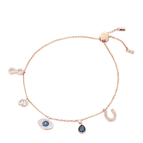 Swarovski/施华洛世奇 女士玫瑰金色仿水晶石波西米亚风抢眼夺目华丽手镯手环手链 5497668