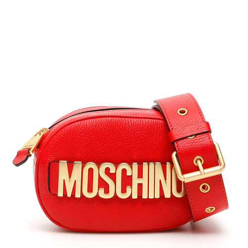 MOSCHINO/莫斯奇诺  女包 品牌字母LOGO 女士皮质红色拉链时尚百搭单肩包 7A744780030112
