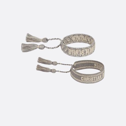  DIOR迪奥 22年秋冬 女士 手链 手链套装-灰色棉质-oblique-印花 B0961ADRCO_D833 预定商品1-3周发货