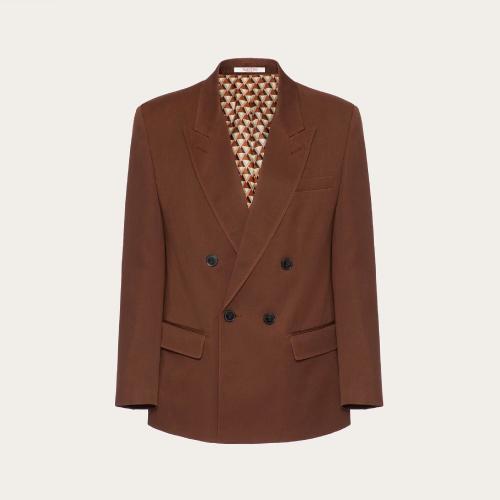  VALENTINO华伦天奴 22年秋冬 男士 夹克 VESTE CROISéE EN LAINE 1V3CEE058HUE04