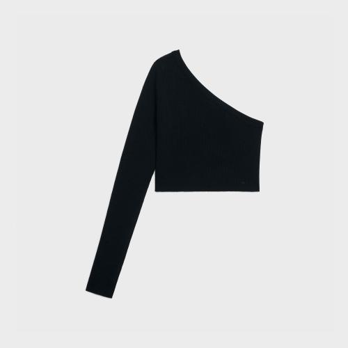  CELINE赛琳思琳 22年秋冬 女士 针织衫 单肩羊毛上衣 2A60V237P.38NO