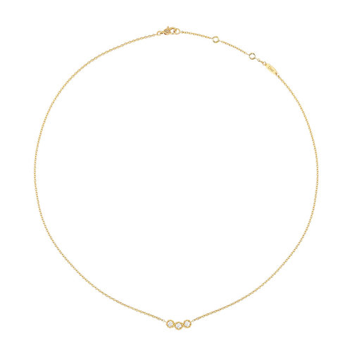 DIOR/迪奥 高级珠宝新款MIMIROSE系列 18K金镶三颗钻可调节链条项链JMRO95010_0000