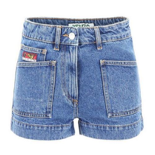  KENZO/高田贤三 女士深蓝色棉质短裤 F952SH2086EA78 PLFSX