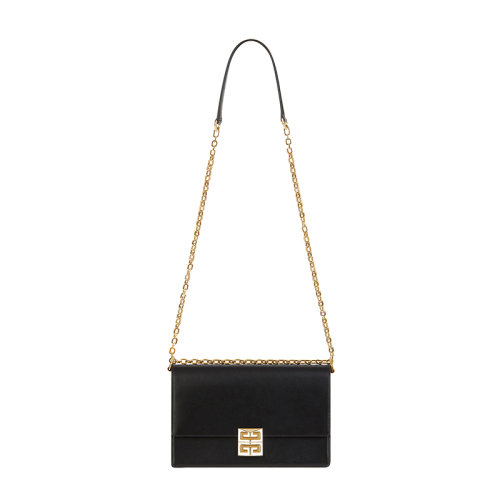 Givenchy/纪梵希 20  4G系列 女士黑色中号小牛皮翻盖4G磁扣链条单肩斜挎包BB50JZB15T-001