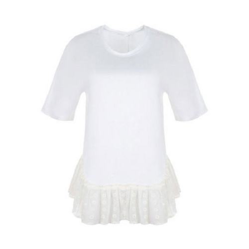  CHLOE/克洛伊 女士白色棉质短袖T恤 16SJH08 16S080 PLFSX