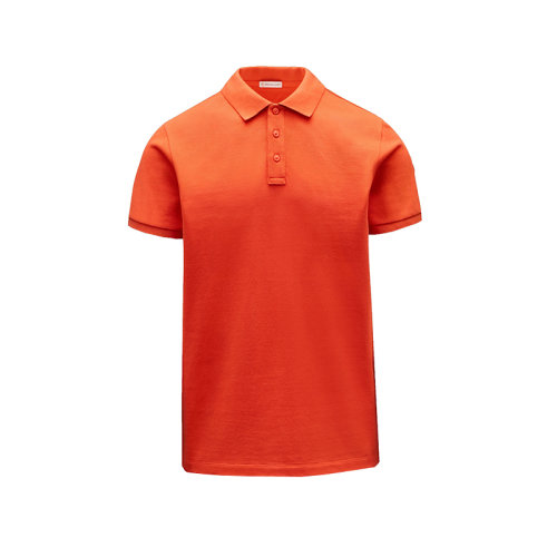 Moncler/蒙克莱 22年秋冬新款 男士松露李子橙色纯棉短袖polo衫H20918A7051084556389