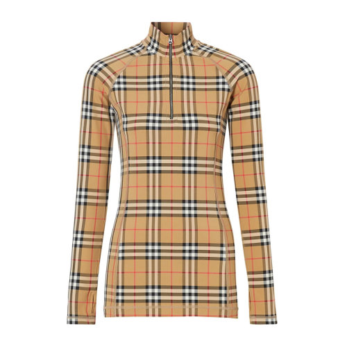 Burberry 巴宝莉 女装 服饰 棕色格纹时尚翻领长袖女士衬衫 8024572经典格纹