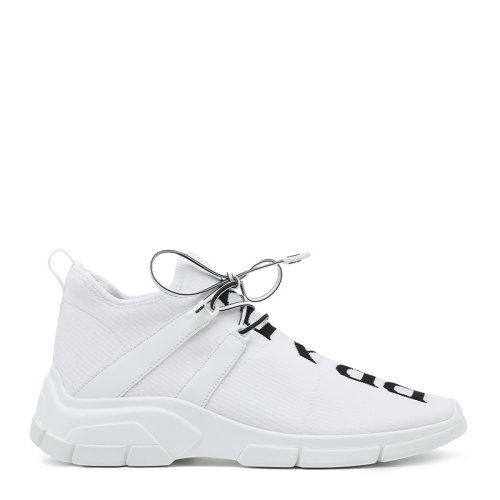 PRADA/普拉达字母徽标织物皮革男士休闲运动鞋4E34923LD